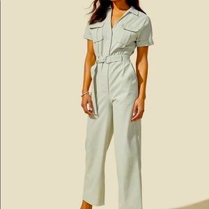 Justfab Twill Utility Jumpsuit